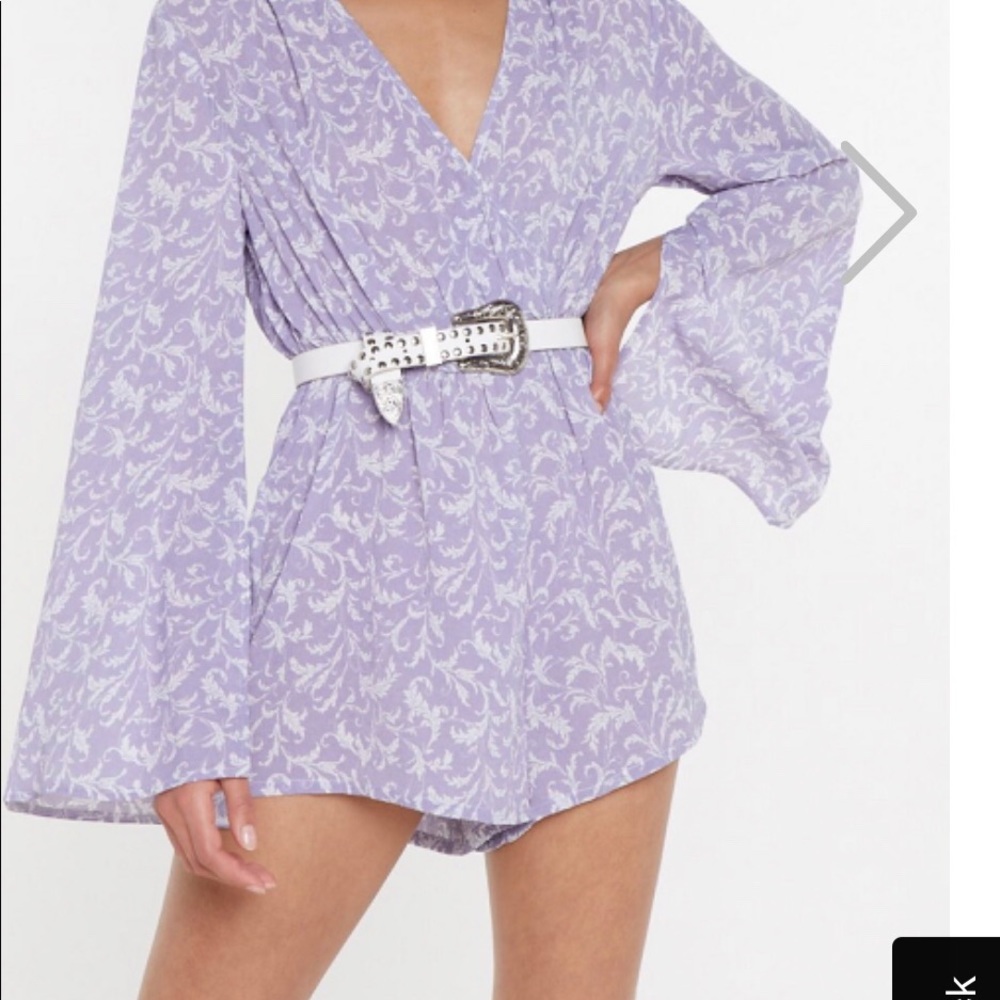 Printed lilac romper
